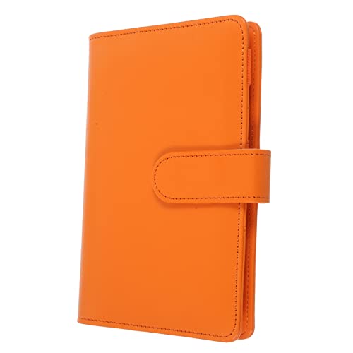 VILLCASE Buchhaltungskoffer Notizblock-schutzhülle Abdeckung Des Planers Cover Des Erinnerungsbuches Tagebucheinband Ordnerabdeckung Scrapbook-album-cover Binderschale Orange Pu von VILLCASE