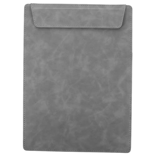 VILLCASE Büro-schreibtafeln Tragbares Klemmbrett Büro-klemmbrett Multifunktionsplatine Dokumentenorganisator Kleines Klemmbrett Organisator Für Papierakten Konferenz-schreibtafel Leder Grey von VILLCASE