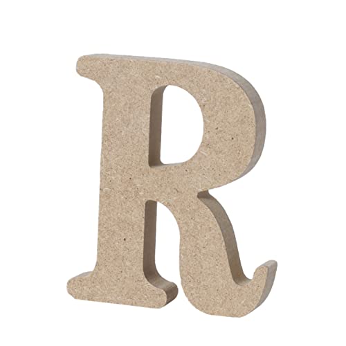 VILLCASE Bunte Holz Alphabet Buchstaben Plakette Für Wanddekoration Zuhause Büro Hochzeit Und Partys Perfekt Für Kreative Bastelprojekte Und Personalisierte Buchstaben R von VILLCASE