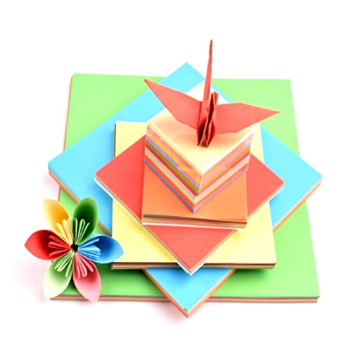 VILLCASE Buntes Faltpapier Für Doppelseitiges Bastelpapier 10 Verschiedenen Farben Für Origami Und Kreative Handarbeiten Im Kindergarten von VILLCASE