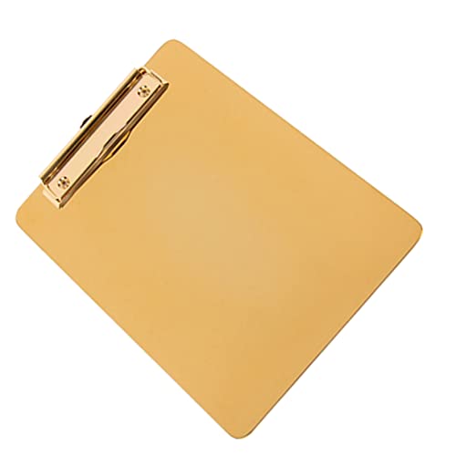 VILLCASE Datei Ordner Board Zwischenablageordner Papierhalter Für Schreibtisch Schreibplatte A4 Datei Zwischenablagen Dateiordner Dokumentensortierordner Tafel Aktenordner Golden von VILLCASE