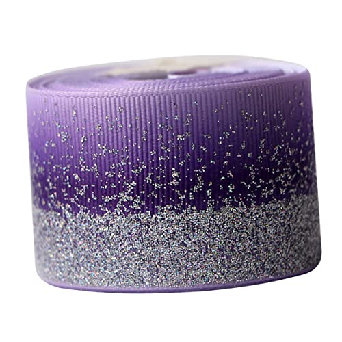 VILLCASE Farbverlauf Gurtband Spitzenband Sackleinen Abschlussball Autoband Glänzende Dekoration Glitzerndes Drahtband Breites Kräuselband Zum Verpacken Blaues Band Transparentes von VILLCASE