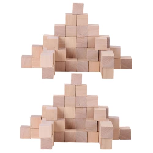 VILLCASE Holzwürfel Blanko Kleine Holzbausteine Kiefernholz Unbemalte Diy Bauklötze Für Spielzeuge Blanko Holzblöcke Für Bastelprojekte Garten Spielzeug Kinder von VILLCASE