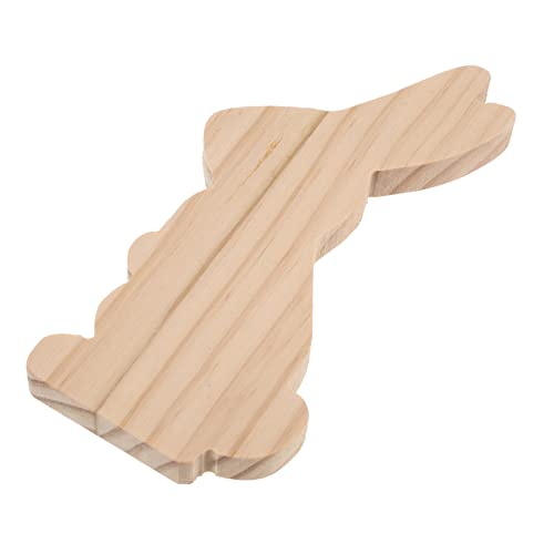 VILLCASE Kaninchen-verzierung Osterdeko Dekorative Requisiten Für Ostern Ostern-party- Ostern Gestuftes Tablett Osterhasen- Ostern Hausdekorationen Khaki Holz von VILLCASE