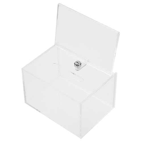 VILLCASE Kasten Fluchtraumschlösser Containerverlosung Spendenboxen klare Spende Umfrage acrylglas box vorschlagsbox karten transparentes Acrylgehäuse Klares Acrylgehäuse von VILLCASE