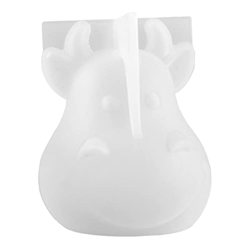 VILLCASE Kuh Silikonform Für Seifenherstellung Schokoladenformen Bullenkopf Form Dubai Schokoladenform Desktop Kuh Ornament Gummiform Fondant Formen Set Kühe DIY Auto Requisite von VILLCASE