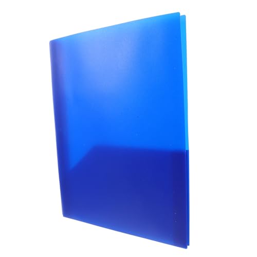 VILLCASE Mappe Blauer Dokumentenordner Büroorganisator Büromaterialordner Organizer Ordner Dateiordner Aktenordner aus Papier Dokumentenhalter Prong-Ordner Taschenordner aus Kunststoff Blue von VILLCASE