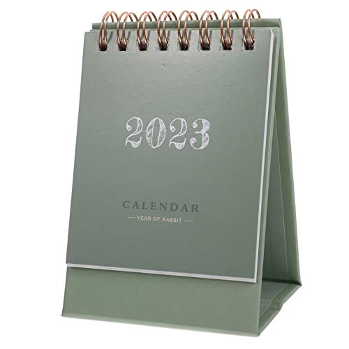 VILLCASE Mini Tischkalender die Büroeinrichtung Tageskalender kleiner Taschenkalender großer Kalender büroorganisation office accessories Notizblöcke Hausversorgung Bürobedarf Papier Green von VILLCASE