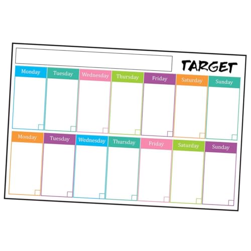 VILLCASE Notizblöcke Aufkleber Whiteboard Klebeband Kleiner Whiteboard Kalender Trockenlöschliste Wiederverwendbarer Whiteboard Kalender Für Die Wand Wochenplaner Wandklebender von VILLCASE