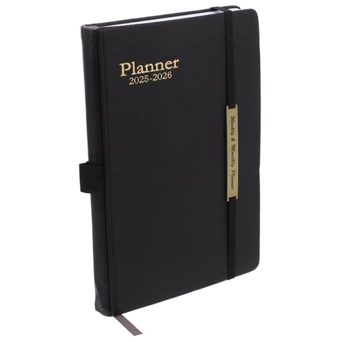 VILLCASE Notizbuch lernplaner academic planner Tagesplaner noteboon Englischer Ausgabeplaner Akademischer Planer-Notizblock studenten planen notizblock praktischer Schreibblock Papier Black von VILLCASE