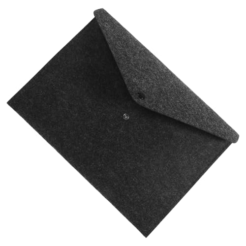 VILLCASE Organisator aus Papier Aktenordner aus Filz Aktentasche im Letter-Format felt file folders Dokumenten-Tragetasche Dark Grey von VILLCASE