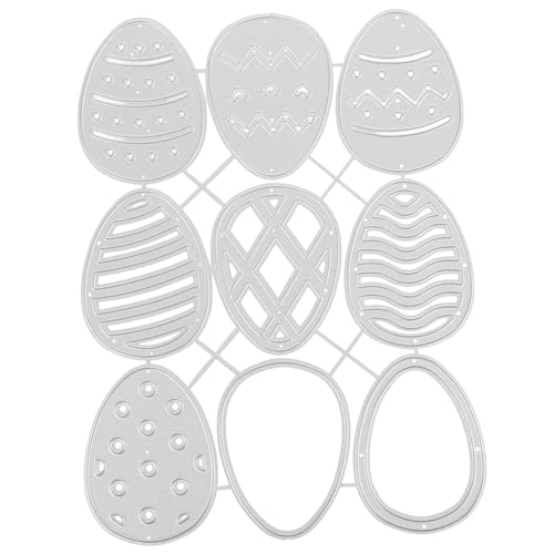 VILLCASE Ostern sterben sterben stirbt für die Kartenherstellung Stempel und Matrizen für die Kartenherstellung handwerkliches Werkzeug ostern stanzformen Kohlenstoffstahl Silver von VILLCASE