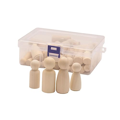 VILLCASE Packung Mit 50 Stück Holzpuppen Puppenhände Puppenhausmöbel Puppenherstellung Realistische Babypuppe Leerer Puppenkörper Wiedergeborene Babypuppen Puppengelenke Puppe Malen Hölzern von VILLCASE