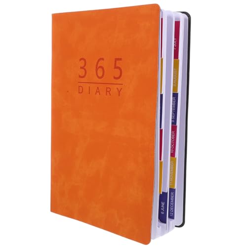 VILLCASE Planer 2025 Terminkalender 2025 Agenda Notizblock 2025 Monatsplaner Tagesplanung Notizbuch Für Das Heimbüro Orange von VILLCASE