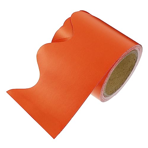 VILLCASE Randdekorpapier Rote Plakatwand Wandtafel Bürodekoration Für Wand Klemmbretter Wandfliesen Aus Korkplattenfilz Wandgitter Schwarzer Brettrand Streifen Panel Clip Papierstau Orange von VILLCASE