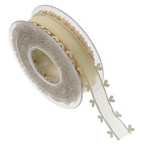 VILLCASE Schleife Band Zum Verpacken Sackleinenband Weihnachtsdekorationen Valentinstag Strauß Valentinsband Funkelnd Rotes Band Dekoratives Geschenkband Bausatz Aufdecken Polyester Golden von VILLCASE