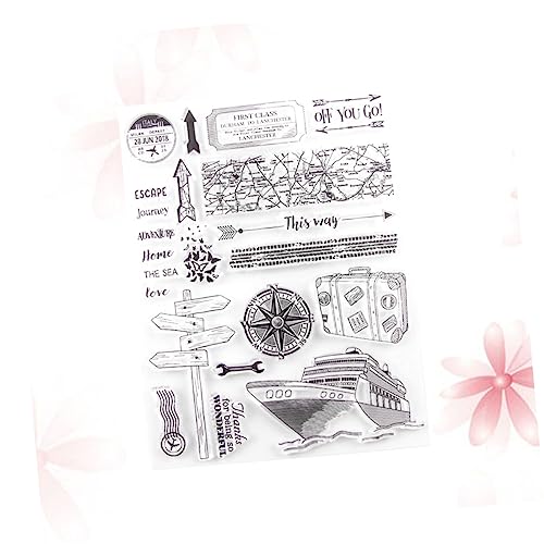 VILLCASE Scrapbooking-Briefmarken scrapbooking-stempel scrapbook stempel invitation stamp notebook stamp einladung stempel craft stamp Silikonstempel Silikon-Siegelstempel klare Briefmarken von VILLCASE