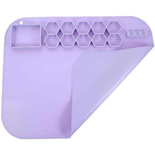 VILLCASE Silikon Zeichenmatte Gebäckmatte Kunstmatten Für Malmatte Für Tischsets Backmatte Bastel Malpalette Kritzelmatte Kindermatte Miniatur Malmatte Lavendel von VILLCASE