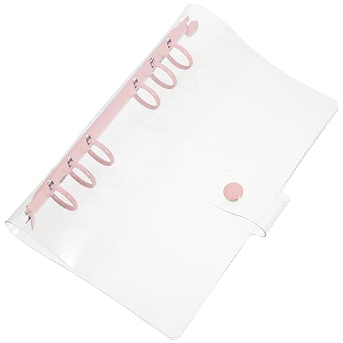 VILLCASE Transparente Loseblattkassette Ordner nachfüllbar Inhaber Bindemappen nachfüllbares notizbuch Feuerfester Geldbeutel Roségold briefumschlag süße Ordner Notebook-Hülle Metall Rosa von VILLCASE