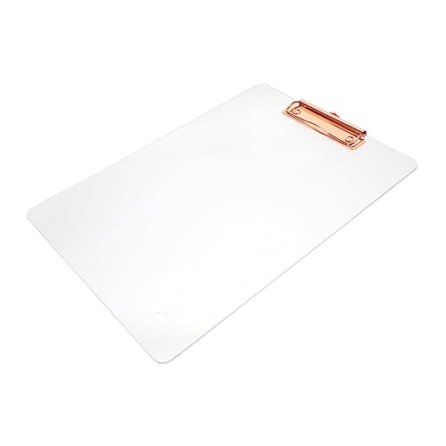 VILLCASE Transparenter Ordner Halter Für Büroklammern Zwischenablage Schreiben Speicher-zwischenablage Übersichtliche Zwischenablage Goldene Zwischenablage Acrylplatte Eisen Rose Gold von VILLCASE