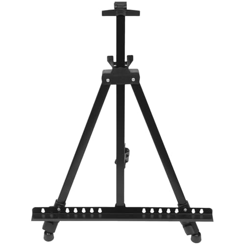 VILLCASE Zusammenklappbare Staffelei Staffeleien kleiner Staffeleiständer Ausweisinhaber Leistung Monitor tripod terassenliege easel Lackierständer Malerständer für den Haushalt Eisen Black von VILLCASE