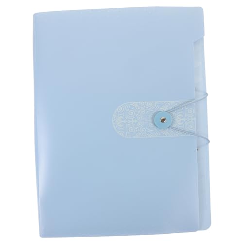 VILLCASE storage boxes aufbwahrungs-box büroorganizer office organizer Ordner mit Löchern Erweiterbarer Datei-Organizer Dateiordner sortieren Geldschein-Organizer mit Taschen Plastik Blue von VILLCASE