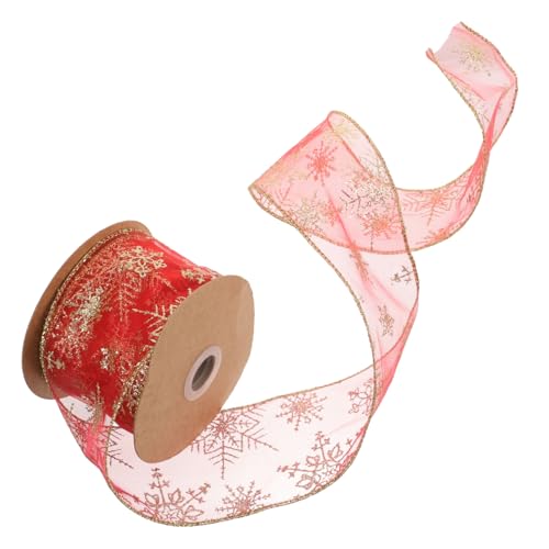 VILLFUL 1 Rolle Weihnachtsband Vintage Dekorband Für Blumenstrauß Girlande Juteband Satinband Geschenkband Für Weihnachten Boxen Geschenkband Polyester von VILLFUL