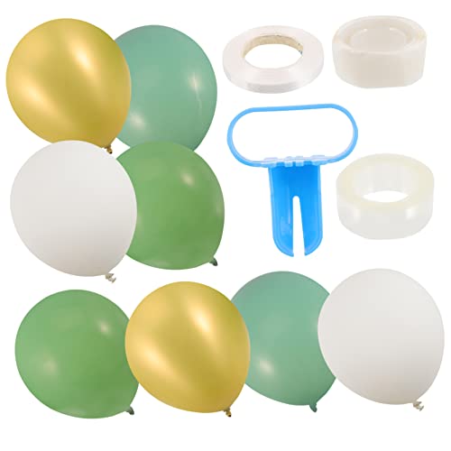 VILLFUL 1 Satz Ballon Retro-dekor Salbei-kit Goldrand Grüne Anzüge Säuglingsanzug Babyanzüge Kinder Dekor Layout-requisiten Für Geburtstagsfeiern -set Salbeigrüne Dekorationen Emulsion von VILLFUL