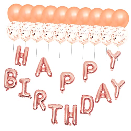 VILLFUL 1 Satz Ballon-alphabet-set Ballonbogen-kit Willkommensballons Alles Zum Geburtstag-banner Geburtstagsdekorationen Ballon Gänseblümchen Ballons Bausatz Rose Gold Aluminiumfolie von VILLFUL