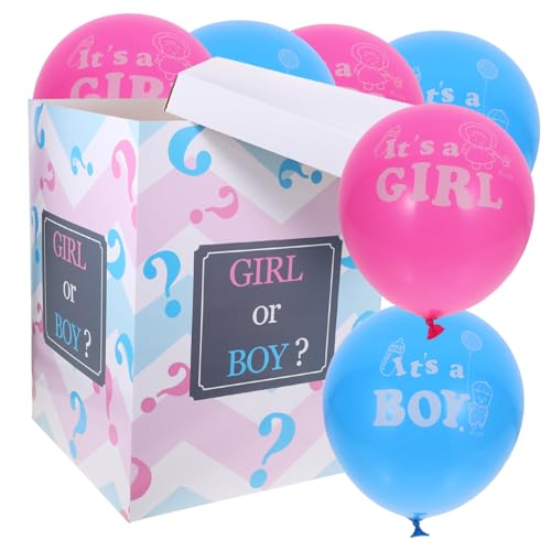 VILLFUL 1 Set Gender Reveal Ballonbox Für Babyparty Geschlecht Offenbaren Partydekoration Mit Luftballons Für Junge Oder Mädchen Feierliche Deko Für Unvergessliche Momente von VILLFUL