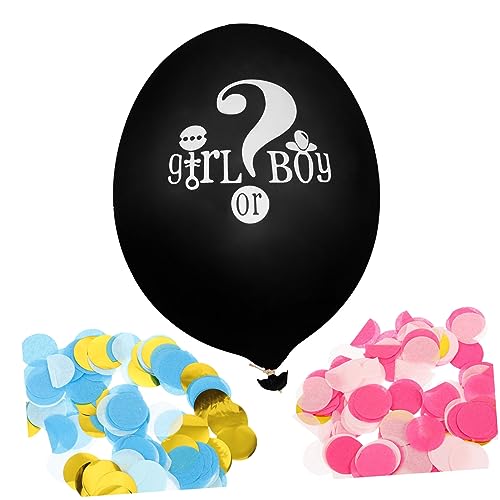 VILLFUL 1 Set Gender Reveal Konfetti Partyballons Ballonbogen Pfirsich Und Rosa Junge Oder Mädchen Ballon Mädchen Junge Latexballons Ballon Gender Reveal Baby Gender Reveal Partyzubehör von VILLFUL