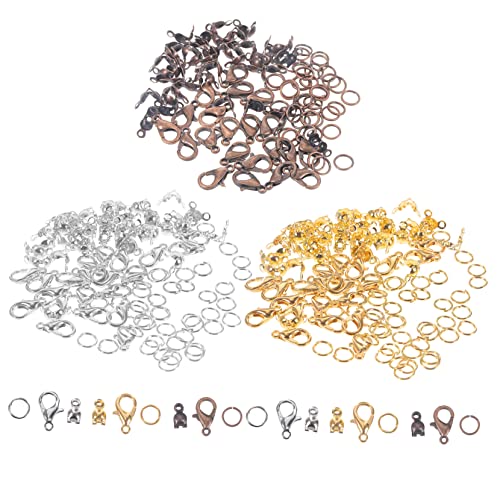 VILLFUL 1 Set Schmuckperlen Set, Karabinerhaken, Beschläge Zur Schmuckherstellung, Karabinerverschlüsse Aus Metall, Schmuckherstellungsset Aus Metall, Öffnungsringe, Zubehör, VILLFUL 1 Set Schmuckperlen Set, Karabinerhaken, Beschläge Zur Schmuckherstellung, Karabinerverschlüsse Aus Metall, Schmuckherstellungsset Aus Metall, Öffnungsringe, Zubehör, von VILLFUL
