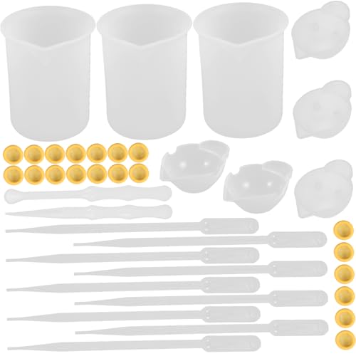 VILLFUL 1 Set Silikon Messbecher Set Eis Am Stiel Formen Silikon Mischbecher Für Harz Schmuckwerkzeuge Harz Schmuckformen Silikonbecher Für Harz Silikon Lesezeichen Gussform von VILLFUL