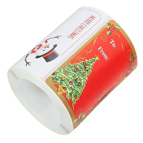 VILLFUL 1 Weihnachtsdekoration Aufkleber Etiketten Für Allzweck Tag Aufkleber Eleganter Stick Auf Etiketten Paketaufkleber Aufkleber Für Klebeband von VILLFUL