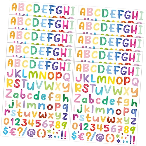 VILLFUL 10 Blatt Alphabet-aufkleber Postfächer Aufkleber Nach Nummer Mailboxnummern Für Extern Zahlen Post Buchstabenaufkleber Für Scrapbooking Buchstabenaufkleber Aus Vinyl Alphabet Vinyl von VILLFUL