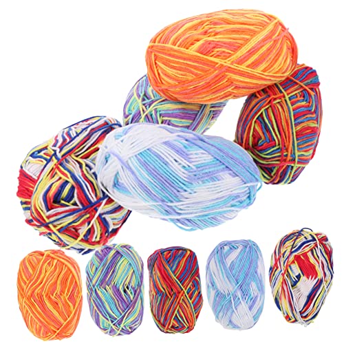 VILLFUL 10 Rollen Mehrfarbiger Farbverlaufswoll Baumwollfaden, Baumwollgarn Zum Häkeln, Weiches Garn Zum Häkeln, Garn Zum Häkeln Und Stricken, Häkelgarn, Farbwechselgarn, Mehrfarbiges VILLFUL 10 Rollen Mehrfarbiger Farbverlaufswoll Baumwollfaden, Baumwollgarn Zum Häkeln, Weiches Garn Zum Häkeln, Garn Zum Häkeln Und Stricken, Häkelgarn, Farbwechselgarn, Mehrfarbiges von VILLFUL