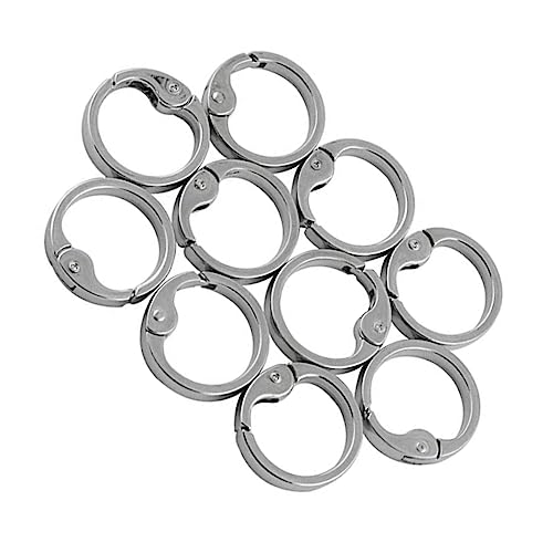 VILLFUL 10 Stück Metallfederringe 28 Mm Federverschluss Clips Schnallen Für Handtaschenetuis Und Lederhandwerk Zubehör Silber Ideal Für Kreative DIY Projekte Und Taschenverschlüsse von VILLFUL