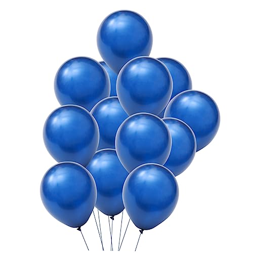 VILLFUL 100 Stück 10 Hochzeitsballons Blaues Dekor Marine Ballons Luftballons Für Geburtstagsfeiern Raumaufteilungsballons Metallische Luftballons Tragbare Ballons Partyballons Blue von VILLFUL