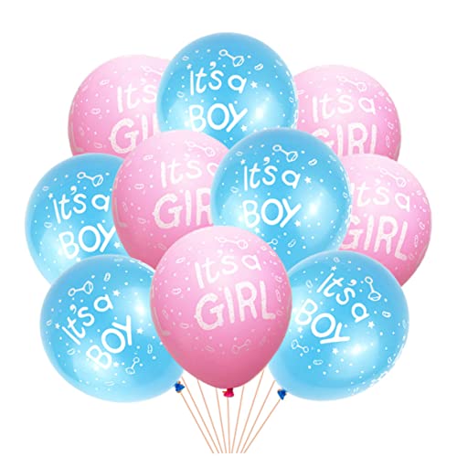 VILLFUL 100 Stück 12 Zoll Latexballon Set „Es Ein Junge Es Ein Mädchen Rosa Und Blau Perfekt Für Babyparty Dekoration Und Feiern Für Jungen Und Mädchen von VILLFUL