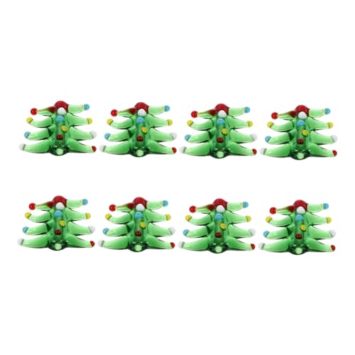 VILLFUL 10St Weihnachtsbaum-Piercing-Perlen Girlandenperlen selber machen weihnachtsbaum lampwork weihnachtsbasteln weihnachts basteln Weihnachtsschmuck Schmuckherstellung lose Perlen Glas von VILLFUL