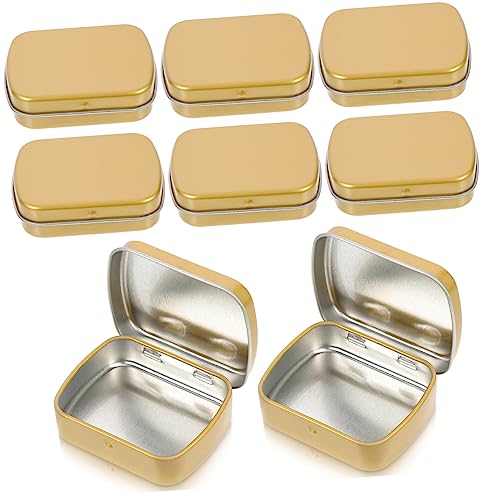 VILLFUL 10er Set Blechboxen Aus Tragbare Organizer Für Kleine Gegenstände Glänzende Goldfarbe 60x45x15mm Ideal Für üßigkeiten Und Sammlerstücke von VILLFUL