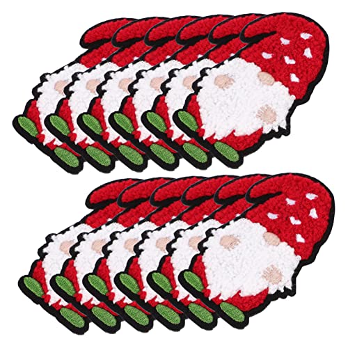 VILLFUL 12 Stück Weihnachts Patch Stickerei, Kleidungsflicken, Austauschbare Hutflicken, Weihnachtliche Kleidungsflicken, Kleine Kleidungsflicken, Mantelflicken, Polyester Bastelflicken von VILLFUL