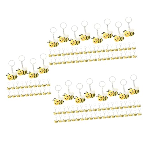 VILLFUL 120 Stk Biene Schlüsselanhänger Pvc-cartoon-bienen-schlüsselanhänger Schlüsselanhänger Für Kinder Bienen-party-dekorationen Panda Honigbienen-geschenktüten Fob Reize Metall von VILLFUL