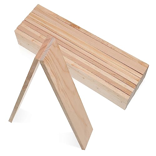 VILLFUL 12er Set Rechteckige Holzplatten Aus Fichtenholz Unbehandelt Ideal Für Bastelarbeiten Malen Und DIY Projekte Holzleisten Für Kreativprojekte von VILLFUL