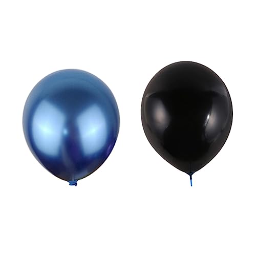 VILLFUL 13 Teiliges Latex Luftballon Set Für Festival Partys 6 Dunkelblaue Und 7 Schwarze Ballons Ideale Deko Für Geburtstagsfeiern Und Besondere Anlässe von VILLFUL