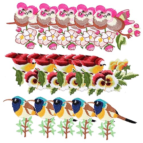 VILLFUL 15 Stück Sticketiketten Patch, Stickerei Aufbügler, Süße Aufnäher, Aufnäher, Dekoration, Vogel Stickapplikationen, Bestickte Patches, Aufnäher, Aufnäher, Taschenflicken VILLFUL 15 Stück Sticketiketten Patch, Stickerei Aufbügler, Süße Aufnäher, Aufnäher, Dekoration, Vogel Stickapplikationen, Bestickte Patches, Aufnäher, Aufnäher, Taschenflicken von VILLFUL