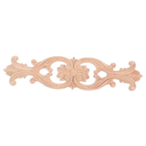 VILLFUL 1Stk Holzschnitzen Blumenornamente Blumendekoration Dekoration Onlay-Applikationen in der Türmitte geschnitzt Wohnkultur home decor wohnraumdeko DIY-Handwerk kreatives Onlay von VILLFUL