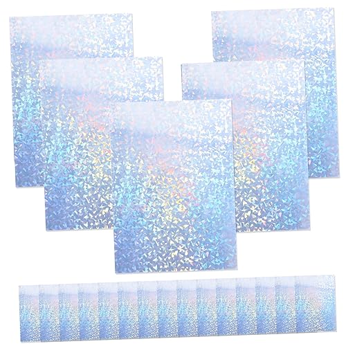 VILLFUL 20 Blatt Bogen Druckerpapier Aufkleber Kopierpapier Holografische Fensterfolie Glitzer Fotopapier Glänzende Bedruckbare Papiere Sticker Druckerpapier Holografisches Papier von VILLFUL