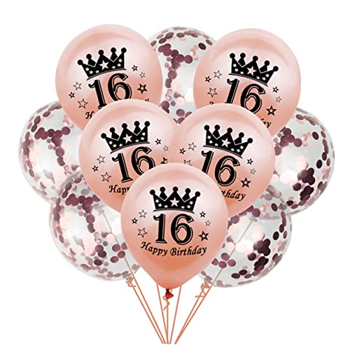 VILLFUL 20 Stück 16 Partyballons Geburtstag Ballon Banner Girlande Luftballons mit Geburtstagszahlen Ballons bedrucken zahlen luftballon Zahlenballons Geburtstag Luftballons Latexballons von VILLFUL