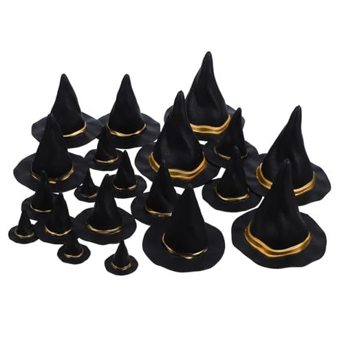 VILLFUL 20 Stück Halloween Hexenhüte, Winzige Hexenhüte, Hexenhandwerk, Miniatur Hexenhut, Mini Hüte Zum Basteln, Puppenhüte, Winziger Hut, Miniatur Hüte, Hut Für Mini Hauspuppe, Miniatur von VILLFUL